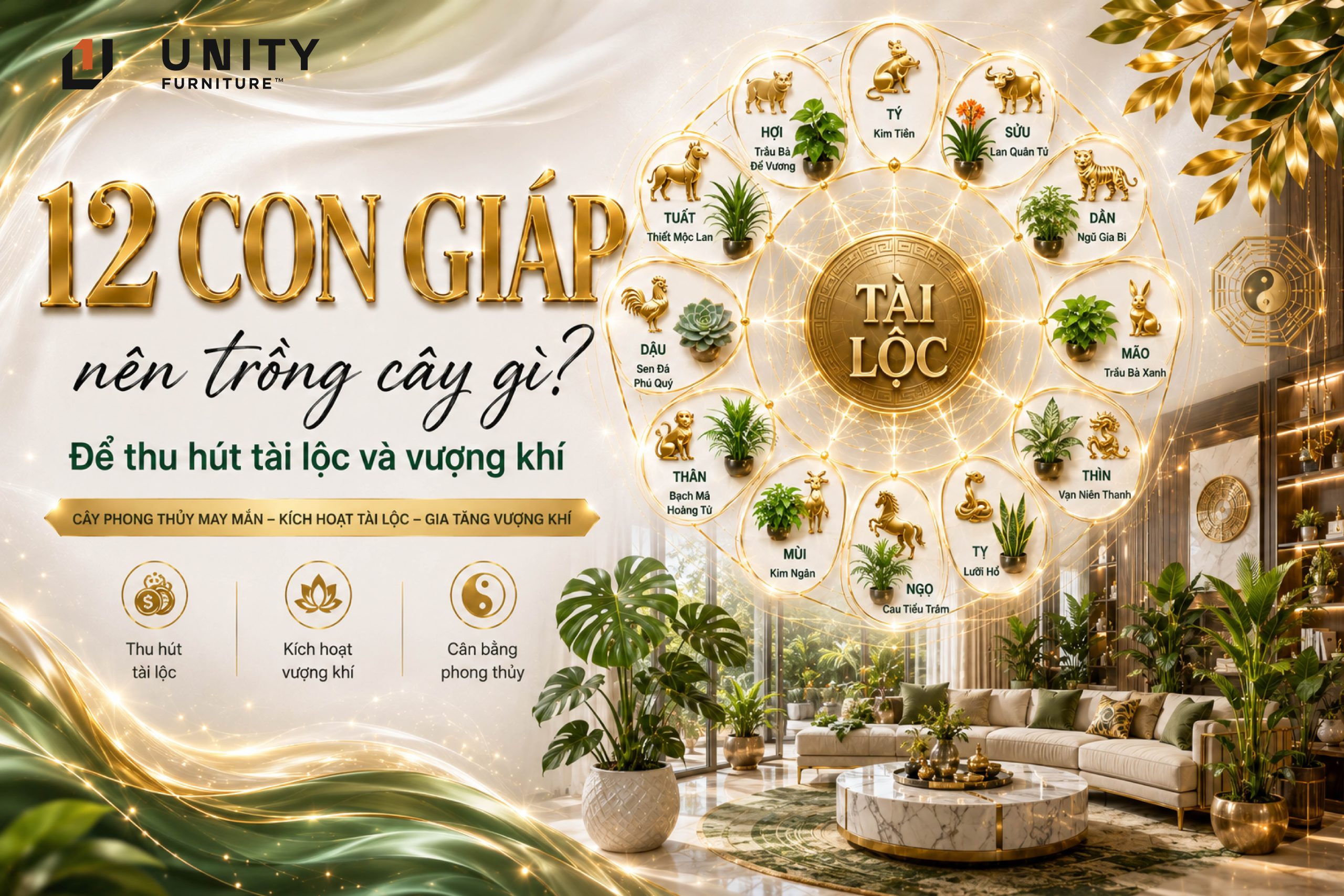 Gợi ý những loại cây trồng trong nhà hợp mệnh 12 con giáp để kích hoạt vận may và chiêu tài dẫn lộc